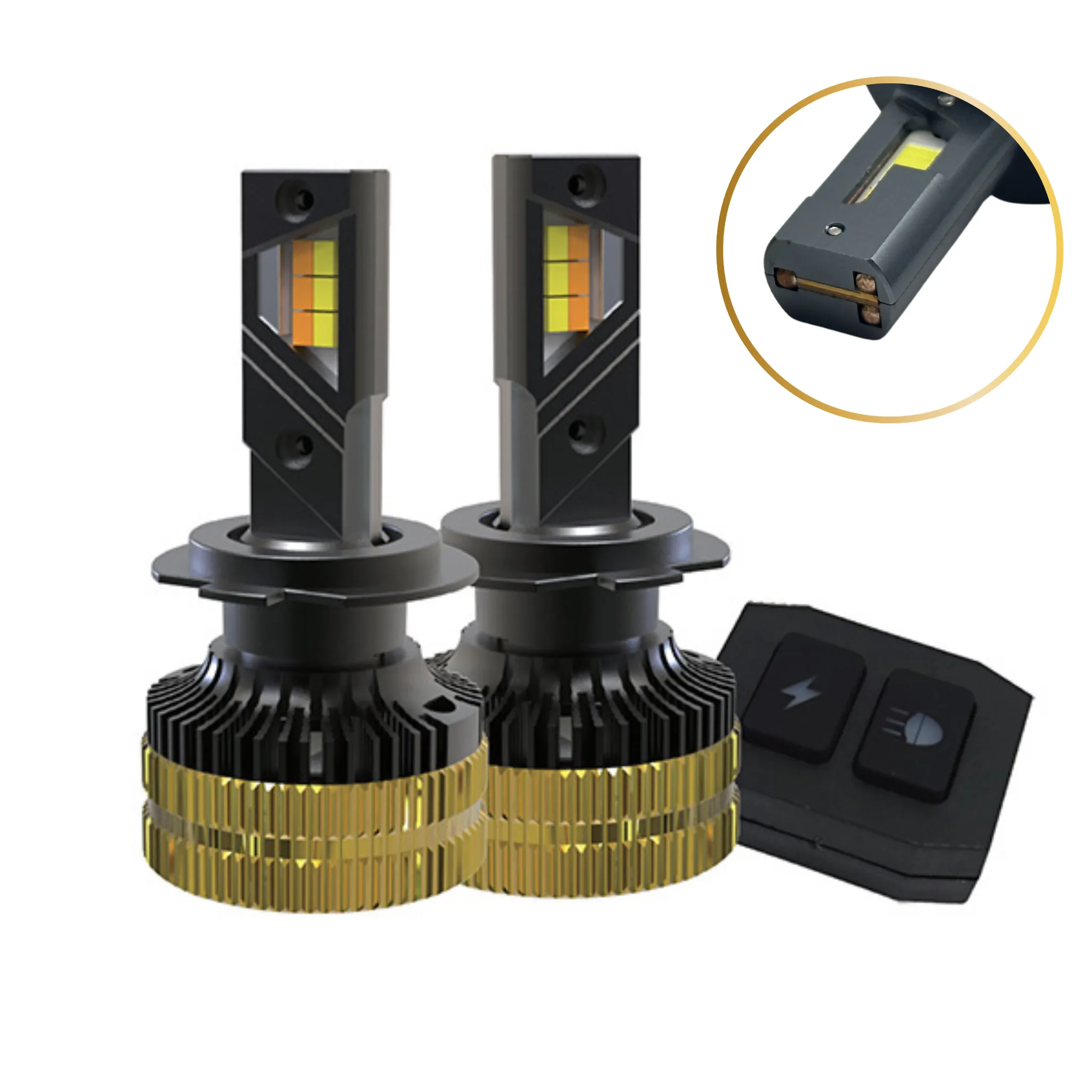 Triple Copper Heat Pipes LED Cooling