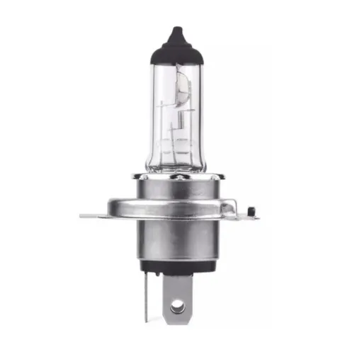 Macro view of H4 halogen bulb filaments